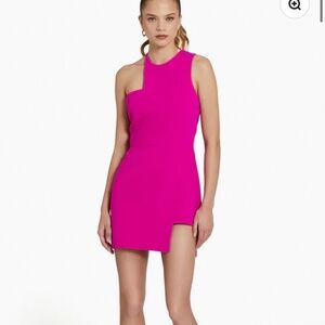 Amanda Uprichard Briggs Dress Dark Hot Pink